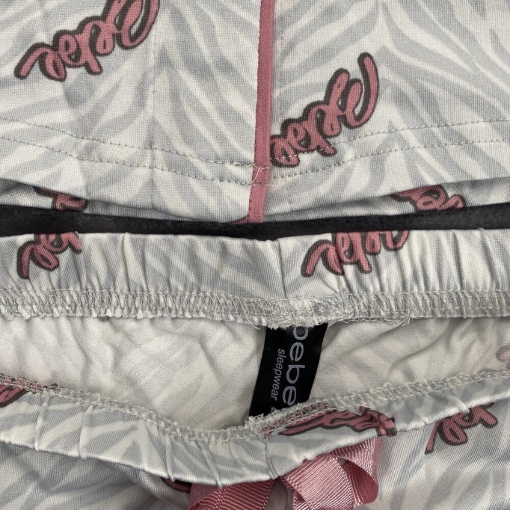 Bebe Women’s Pink and White Pajama Set - Picture 6 of 10